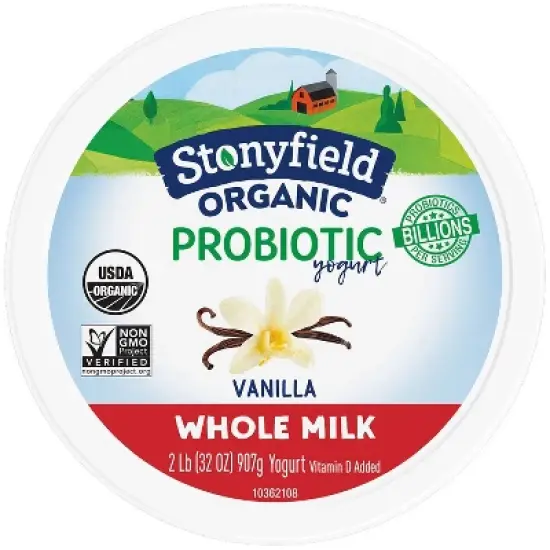 Stonyfield Organic Probiotic Vanilla Whole Milk Yogurt - 32oz image {7}