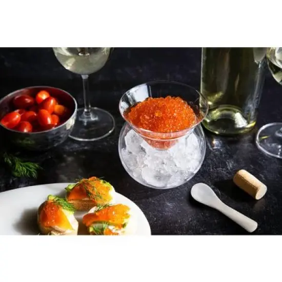 Kook Caviar Chiller Dish and Cocktail Glass, 5 Oz, Set of 2 image {2}
