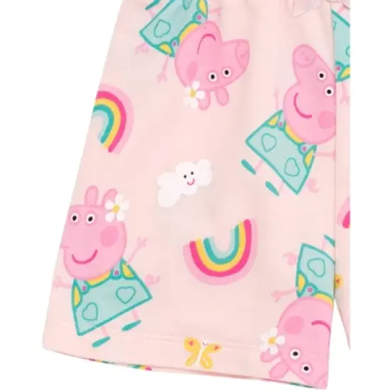 Peppa Pig Girls French Terry Sleeveless Romper Toddler to Little Kid image {4}