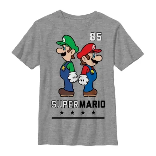Boy's Nintendo Mario and Luigi Back to Back T-Shirt image {3}