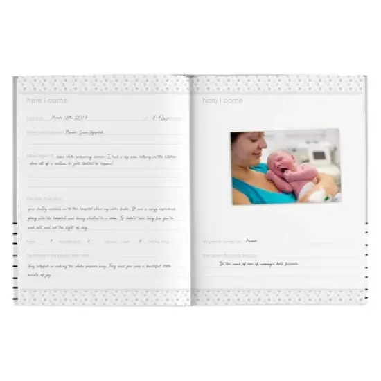 Pearhead Hello Baby, Baby Memory Book - Green image {1}