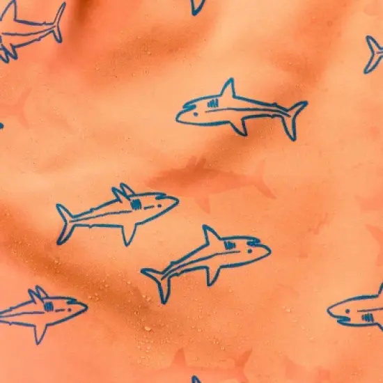 Toddler Boys' Water Reactive Shark Swim Shorts - Cat & Jack&trade; Orange image {3}