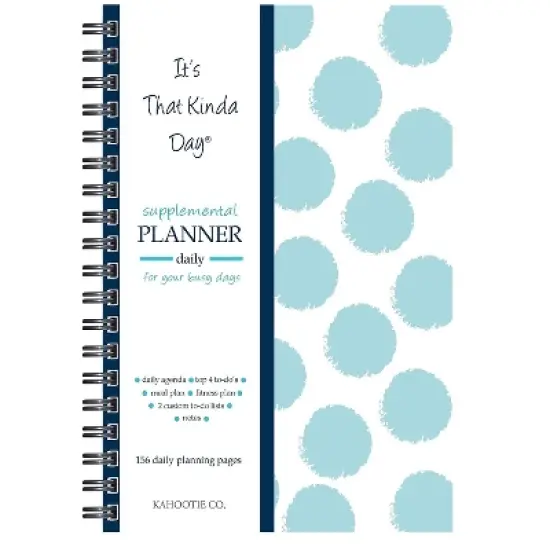 Kahootie Co. Kahootie Co It's That Kinda Day - Daily Planner 6" x 9" Teal Polka Dots (ITKDTPD) image {6}