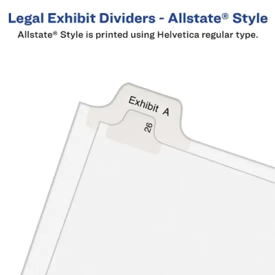 Avery Legal Exhibit Binder Dividers, Preprinted 76-100 Tab, Side Tabs, Unpunched Letter Size, 1 Set Collated, 4 Sets per Pack (01704) image {4}