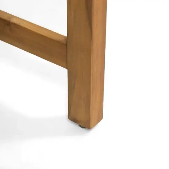 Christopher Knight Home Botsford Outdoor Acacia Wood and Wicker 7 Piece Dining Set, Teak/Mixed Mocha image {9}