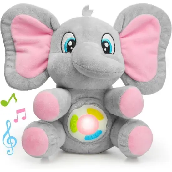 Joyfy Musical Elephant Plush Baby Toy, Stuffed Animal with Music & Light, Christmas Birthday Gifts for Infant Babies,Boys and Girls 6+ Months image {8}