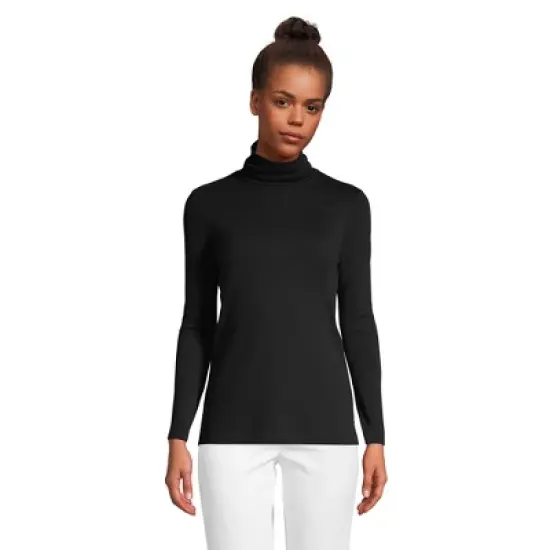 Lands' End Women's Supima Cotton Long Sleeve Turtleneck image {7}