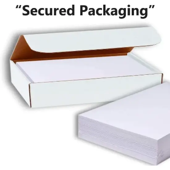 Hamilco White Cardstock - Flat 4.5" X 6.25" A6 Blank Index Flash Note & Post Cards - 80 lb Card Stock for Printer - 100 Pack image {3}