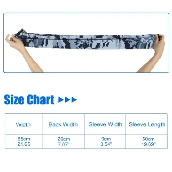 Unique Bargains Soft Sun Protection Arm Shawl Cooling Sleeve Sun Protection Arm Sleeve with Finger Hole for Women Golf Polyester image {3}