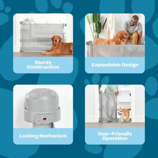 Carlson Retractable Gate for Dog Crate - Gray image {3}