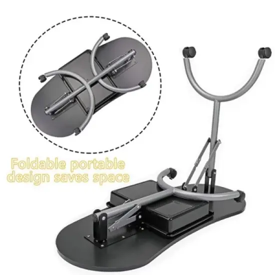 LEIBOU Professional 36 Inch Foldable Manicure Nail Technician Table with Removable Wrist Rest Cushion, Drawer, and Carrying Bag, Black image {2}