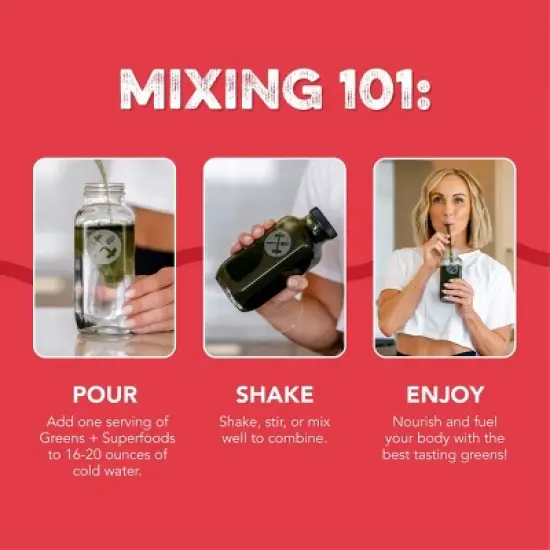 Clean Simple Eats Greens Supplement Powder - Cherry Limeade - 11.6oz/30 Servings image {3}