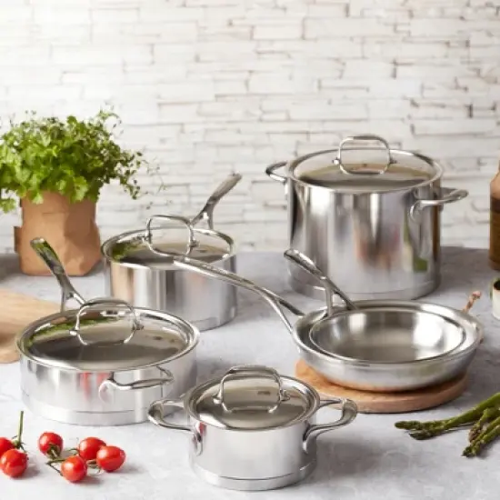 Demeyere Atlantis 10-pc Stainless Steel Cookware Set image {1}