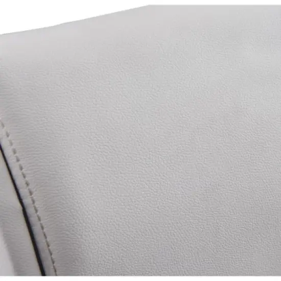 Upholstered Faux Leather Platform Bed with LED Light Bed Frame with Slatted-ModernLuxe image {5}