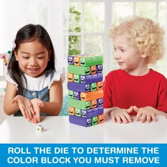 Game Zone Wiggly Worms For 2-4 Players, Ages 3+, Tower Block Stacking Game, Kids & Family Multiplayer image {5}