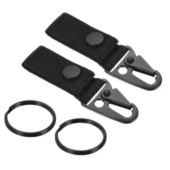 Unique Bargains Belt Keeper Key Ring Nylon Webbing Strap Hanging Gear Buckle with Snap for Outdoor Camping image {7}