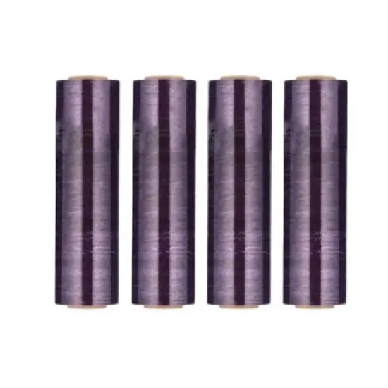 PSBM 4 Rolls Dark Purple 18" x 1000 Ft. 100 Gauge Cast Hand Pallet Stretch Wrap image {6}