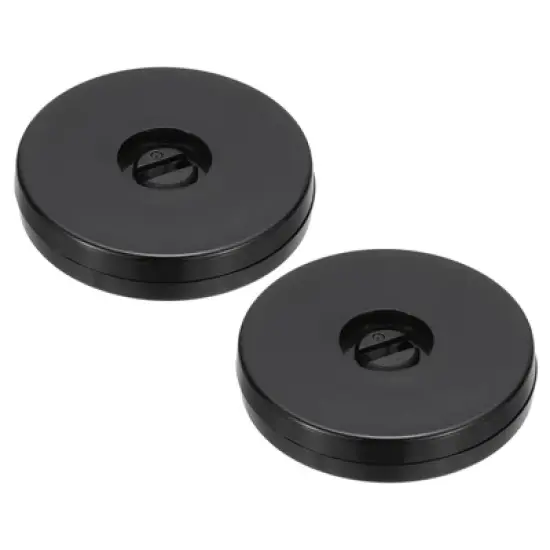 Unique Bargains High-strength Plastic 360-degree Rotating Design Durability Anti-slip Black Swivel Turntable 2 Pcs image {7}