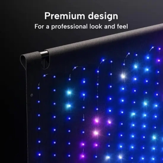 Twinkly Lightwall 8x8ft, LED Panel Smart, Multicolor LED Lights, DJ Lights and Music Rhythm Show, Aluminum Frame and Transport Trolley Included image {2}