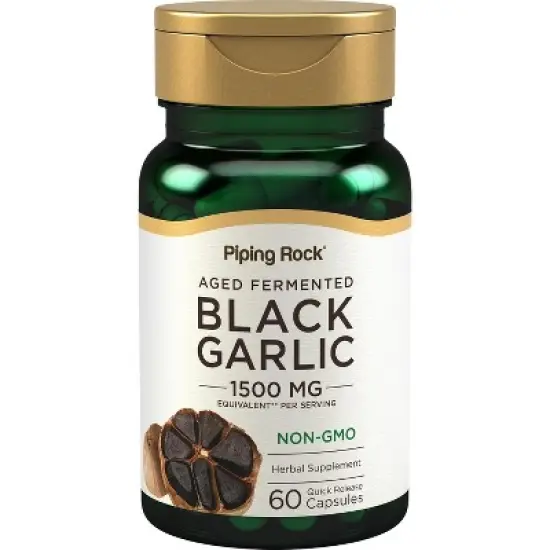 Piping Rock Black Garlic 1500mg | 60 Capsules image {7}