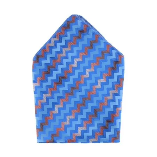 CTM Men's Zig Zag Bow Tie and Pocket Square image {3}