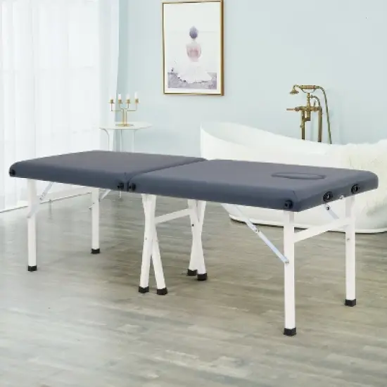 Master Massage 24" Harmon Economic Portable Massage Table, Royal Blue image {1}