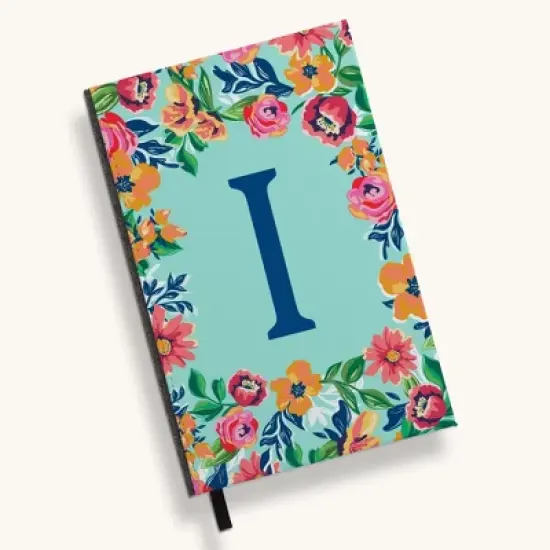 Personalization Mall Flowery Initial Journal, Blue Aqua image {13}