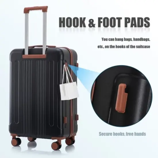 20"/24"/28" 3 pcs/set in ABS Spinner Wheel Luggage, Carry on Suitcase, Durable & Waterproof, Matching Color, TSA Combination Lock image {9}