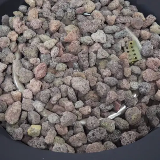 Aidan Outdoor Round Lightweight Concrete Gas Burning Fire Pit - Dark Gray - Christopher Knight Home image {2}