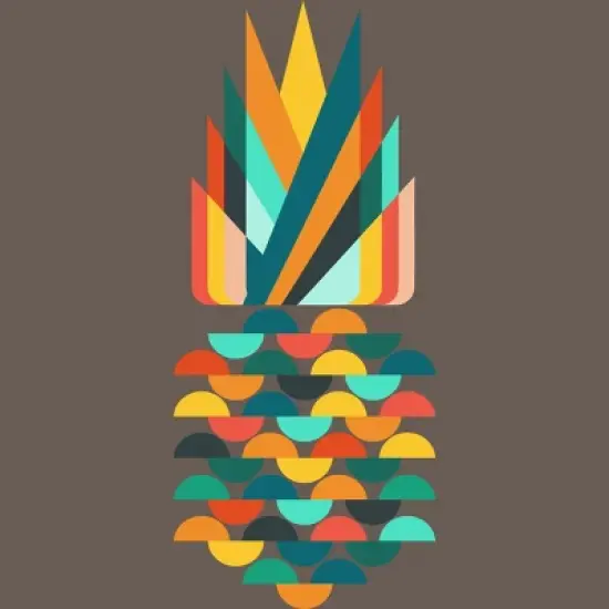 Women's Design By Humans Geometric Pineapple By radiomode Racerback Tank Top image {1}