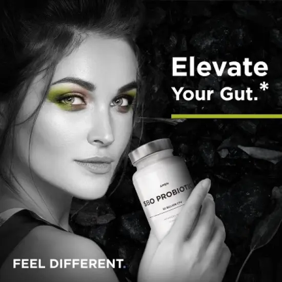 Amen SBO Probiotic 50 Billion CFUs + Organic Prebiotics Digestive Supplement - 60ct image {6}