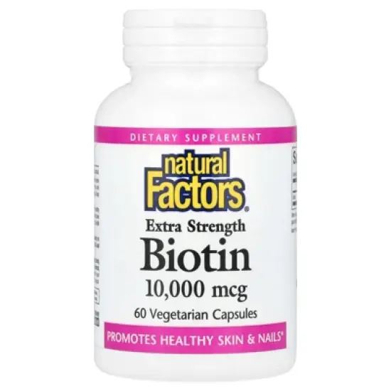 Natural Factors Biotin, 10,000 mcg, 60 Vegetarian Capsules image {4}
