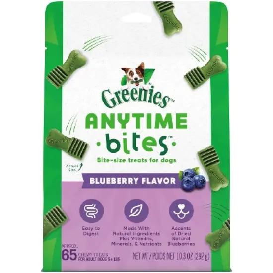 Greenies Anytime Bites Blueberry Dental Dog Treats  image {6}