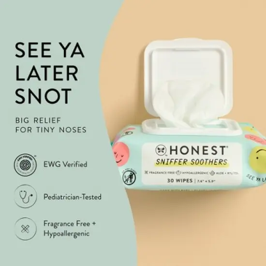The Honest Company Sniffer Soothers Nose and Face Wipes image {5}