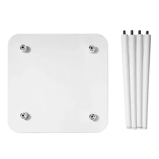 Aluminum Outdoor Square Side Table with Adjustable Feet White - Crestlive Products image {8}