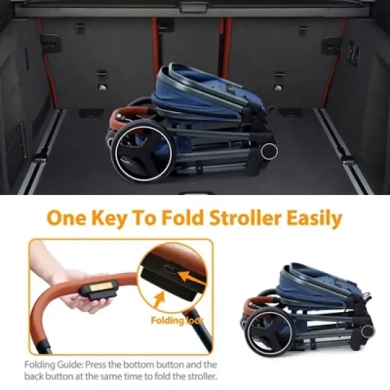 Convertible Baby Stroller, Foldable Pushchair image {4}