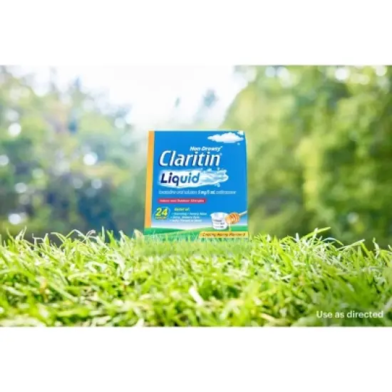 Claritin Cooling Loratadine Honey Flavored Liquid for Adults - 8oz image {1}