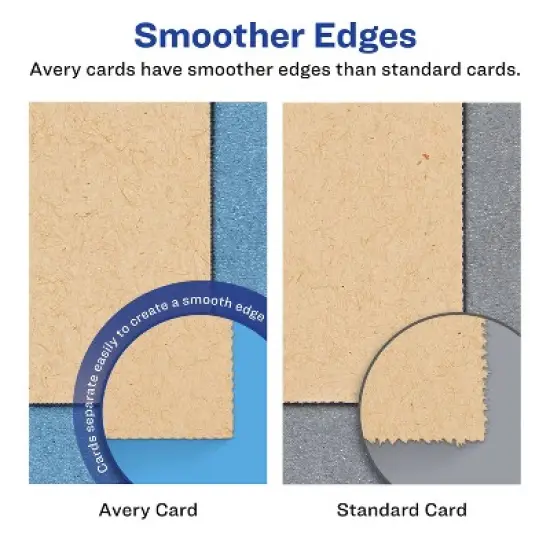 Avery 2" x 3-1/2" Rectangle Rounded Corner Cards, Kraft Brown, 80ct image {6}