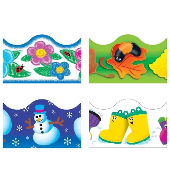 Trend Terrific Trimmers Pre-cut Reusable Four Seasons 156' Multi 92914 image {1}