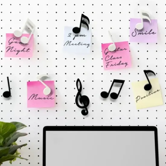 Wrapables Novelty Refrigerator Magnets for Kitchen, Whiteboards, Cabinets, and Lockers (Set of 12), Musical Notes image {5}