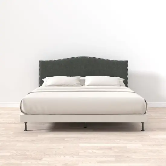 Glenwillow Home Kameli Nailhead Trim Camelback Upholstered Headboard image {5}