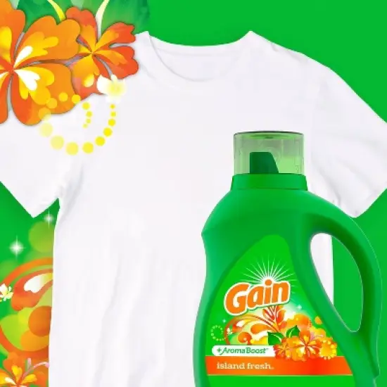 Gain + Aroma Boost Island Fresh Scent HE Compatible Liquid Laundry Detergent image {8}