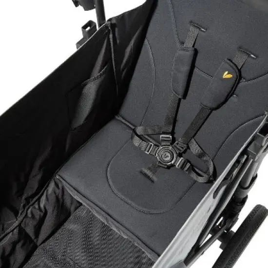 Larktale caravan - 200 lbs. Capacity, Double Seater Collapsible Wagon, All-Terrain Stroller Wagon for Kids and Babies - 2023 Version - Gray/Green image {2}