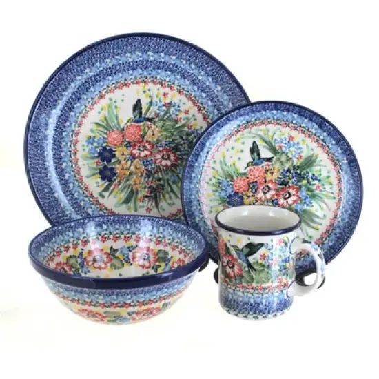 Blue Rose Polish Pottery Ceramika Artystyczna Dinnerware (16 PC) image {33}