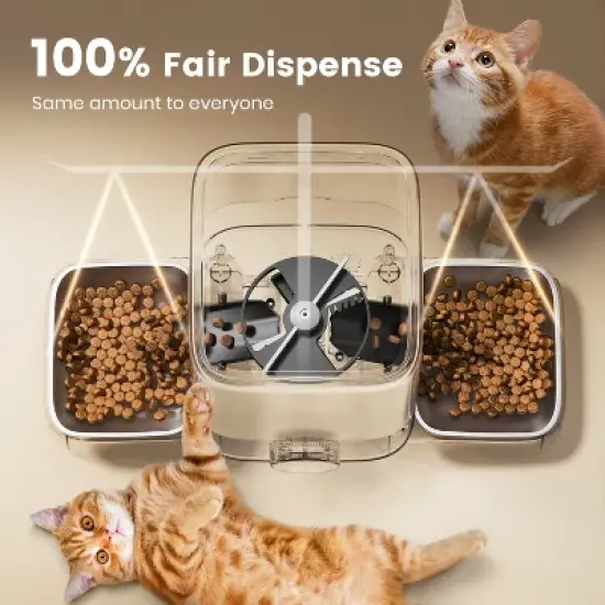 Oneisall PF09 Automatic Dog and Cat Feeder, 20 Cups/5L, Automatic Cat Food Dispenser, Indoor Use, Timed Pet Feeder for Dry Food image {4}