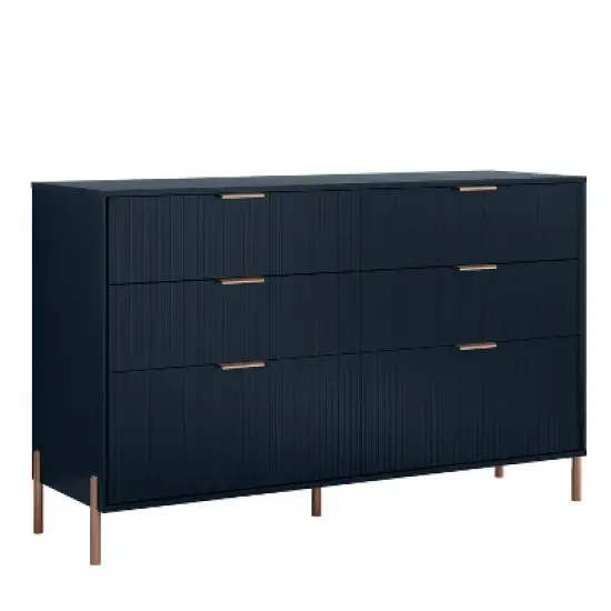 Festivo 5pc Modern Elegance Bedremm Chest and 2 Dressers and 3 Drawer Nightstands Set image {9}