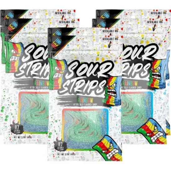Sour Strips Rainbow Candy - 3.4oz image {2}