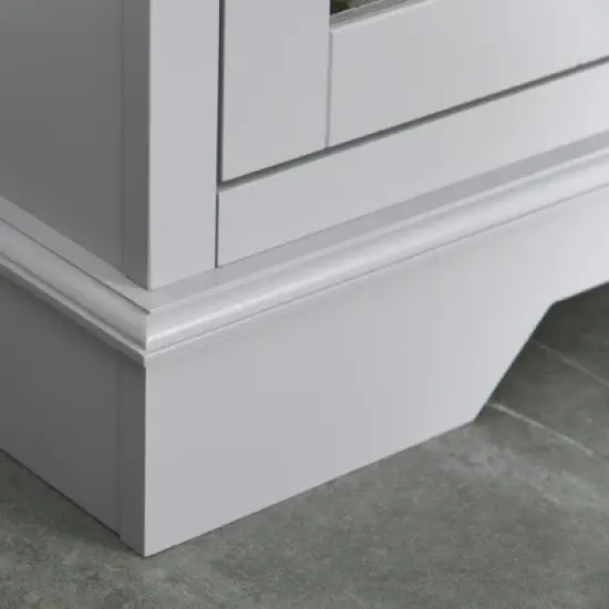 HOMCOM Modern Sideboard Console Table Buffet Server Storage Cabinet with Glass Doors for Living Room, Kitchen image {5}