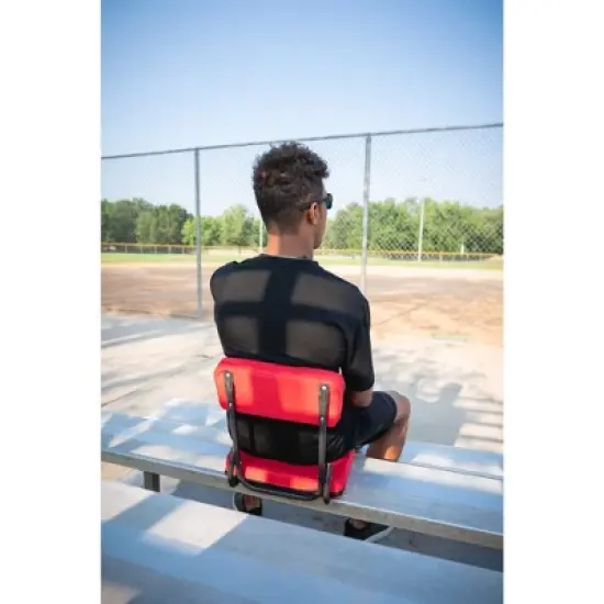 Stansport Steel Frame Foldable Coliseum Seat - Red image {8}