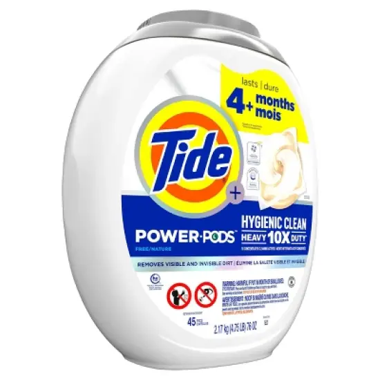 Tide Power Pods Clean Laundry Detergent - Free & Gentle - 45ct image {3}